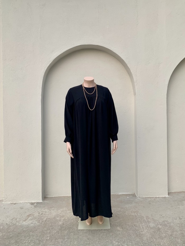 Ameera Ruffle Dress ( Black )